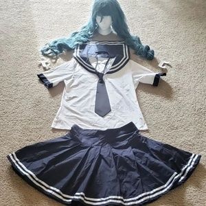 Japanese Schoolgirl Blue Tumblr Cosplay